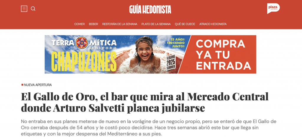 Guia hedonista y Gallo de oro